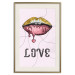 Poster Fluid Lips - glittery lips and English text on a pastel background 125450 additionalThumb 19