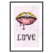 Poster Fluid Lips - glittery lips and English text on a pastel background 125450 additionalThumb 17