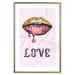 Poster Fluid Lips - glittery lips and English text on a pastel background 125450 additionalThumb 14