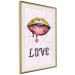Poster Fluid Lips - glittery lips and English text on a pastel background 125450 additionalThumb 2
