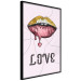 Poster Fluid Lips - glittery lips and English text on a pastel background 125450 additionalThumb 12