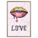 Poster Fluid Lips - glittery lips and English text on a pastel background 125450 additionalThumb 20