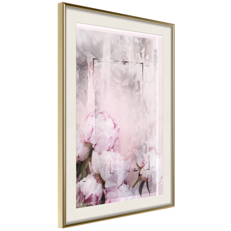 Poster Spring Beginnings - spring composition of pink flowers in a retro style 126250 additionalImage 3