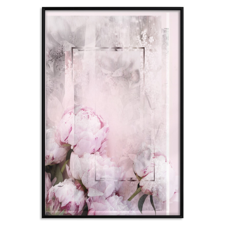 Poster Spring Beginnings - spring composition of pink flowers in a retro style 126250 additionalImage 18