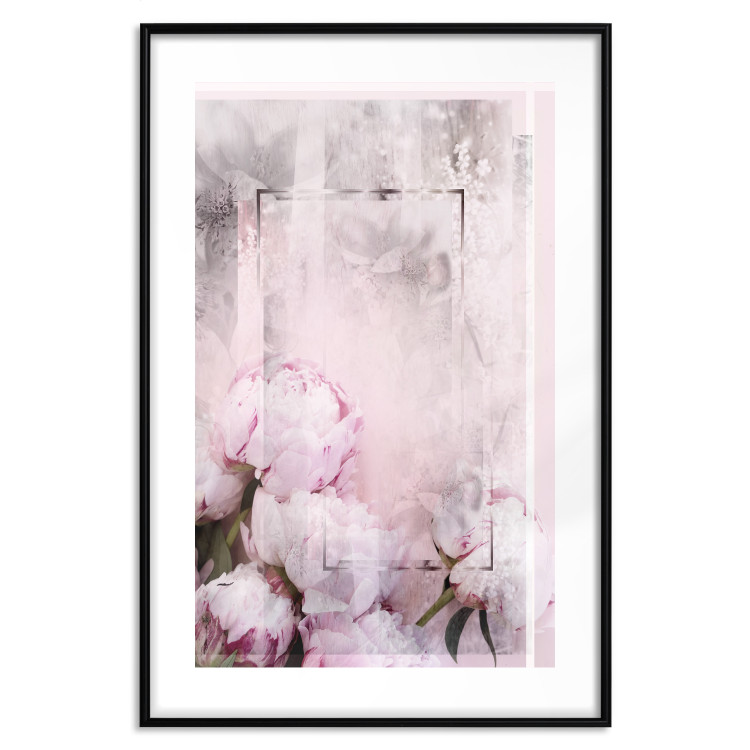 Poster Spring Beginnings - spring composition of pink flowers in a retro style 126250 additionalImage 17