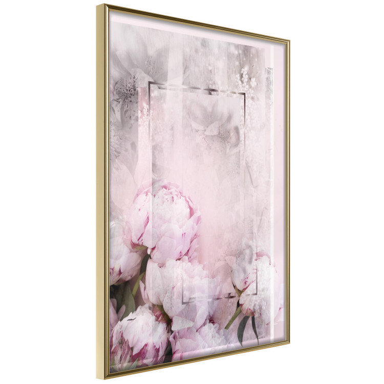 Poster Spring Beginnings - spring composition of pink flowers in a retro style 126250 additionalImage 12
