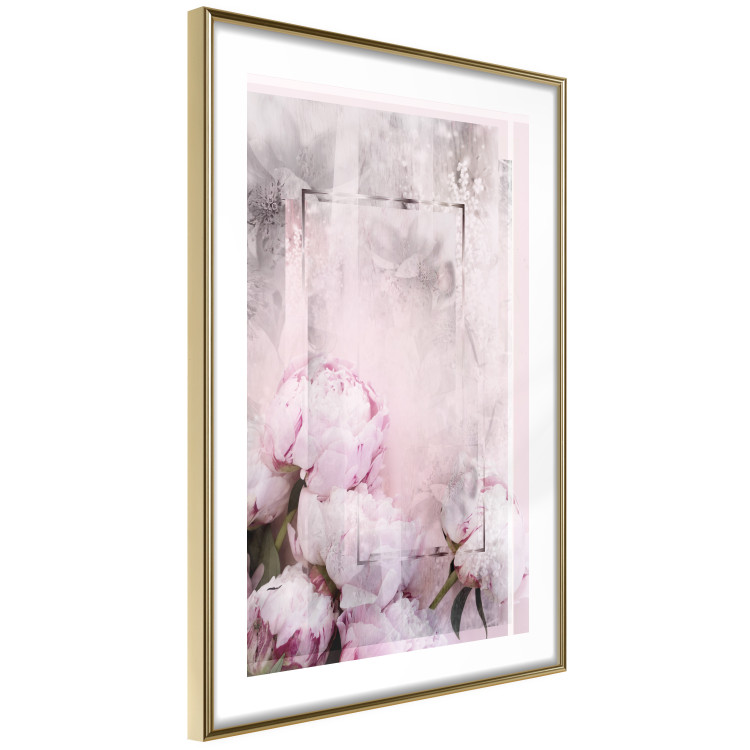 Poster Spring Beginnings - spring composition of pink flowers in a retro style 126250 additionalImage 7