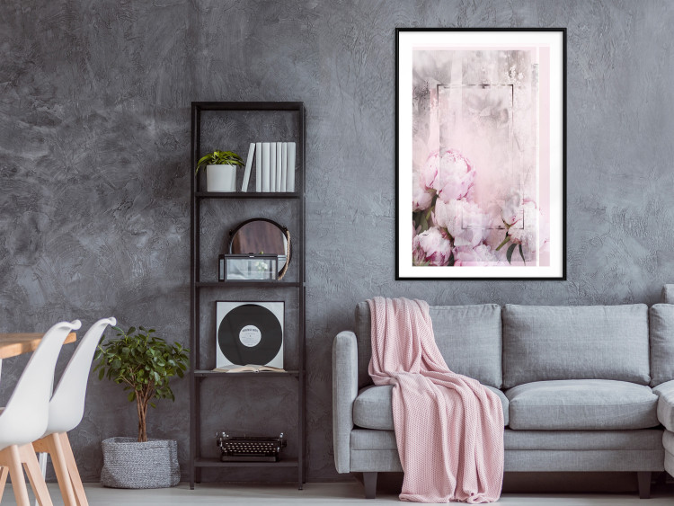 Poster Spring Beginnings - spring composition of pink flowers in a retro style 126250 additionalImage 23