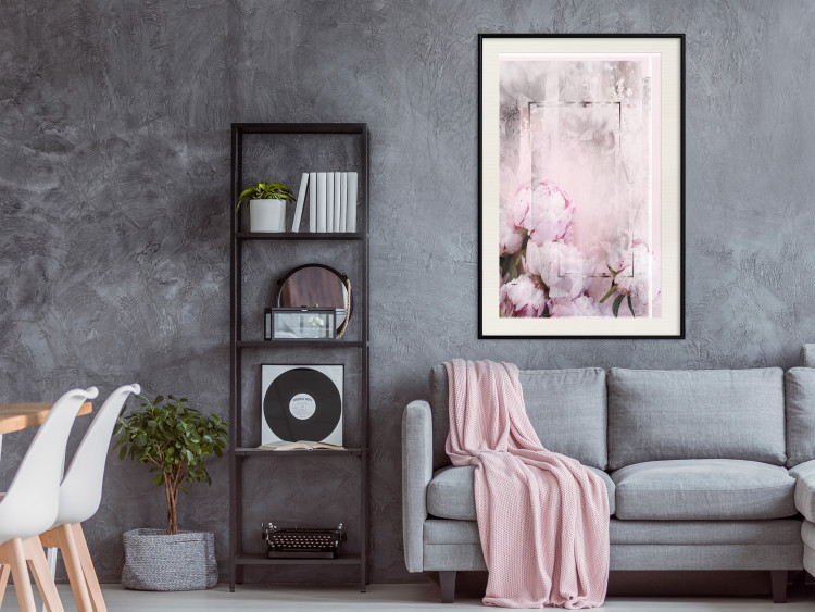 Poster Spring Beginnings - spring composition of pink flowers in a retro style 126250 additionalImage 24