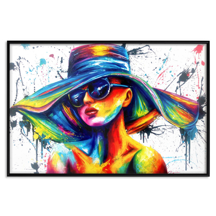 Wall Poster Sunny Day - abstract and multicolored woman on a white background 127050 additionalImage 16