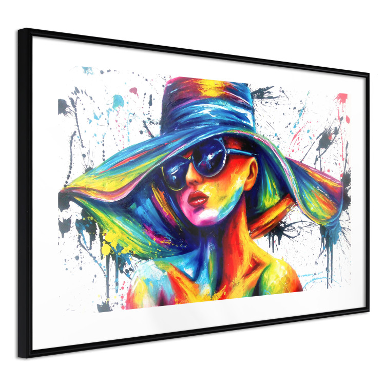 Wall Poster Sunny Day - abstract and multicolored woman on a white background 127050 additionalImage 8