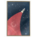 Poster Cosmic Journey - abstraction with a rocket against a starry sky 129150 additionalThumb 17