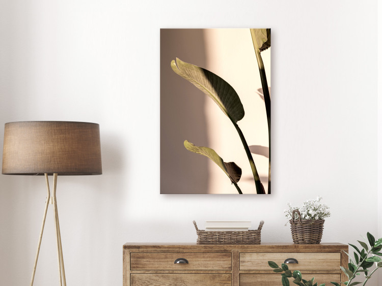 Canvas Sunny Rhythm (1-part) vertical - photograph of exotic leaves 129450 additionalImage 3