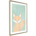 Poster Little Fox - funny animal with a lollipop in hand on polka dot wall 129550 additionalThumb 9