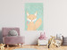 Poster Little Fox - funny animal with a lollipop in hand on polka dot wall 129550 additionalThumb 2