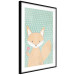 Poster Little Fox - funny animal with a lollipop in hand on polka dot wall 129550 additionalThumb 6