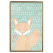 Poster Little Fox - funny animal with a lollipop in hand on polka dot wall 129550 additionalThumb 15