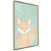 Poster Little Fox - funny animal with a lollipop in hand on polka dot wall 129550 additionalThumb 12