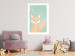 Poster Little Fox - funny animal with a lollipop in hand on polka dot wall 129550 additionalThumb 3