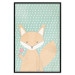 Poster Little Fox - funny animal with a lollipop in hand on polka dot wall 129550 additionalThumb 16