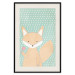 Poster Little Fox - funny animal with a lollipop in hand on polka dot wall 129550 additionalThumb 27
