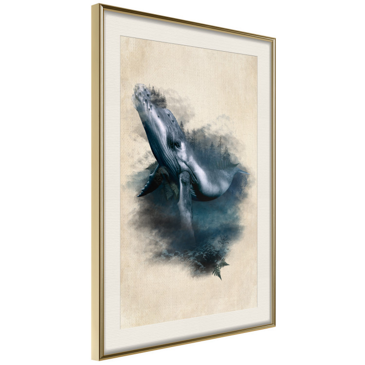 Wall Poster Underwater Adventure - ocean fish surrounded by nature on a beige background 130450 additionalImage 3