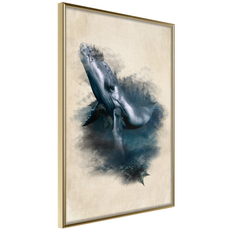 Wall Poster Underwater Adventure - ocean fish surrounded by nature on a beige background 130450 additionalImage 14