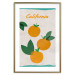 Poster Californian Grove - orange fruits with leaves and text on a light background 131950 additionalThumb 14