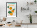 Poster Californian Grove - orange fruits with leaves and text on a light background 131950 additionalThumb 23