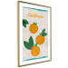 Poster Californian Grove - orange fruits with leaves and text on a light background 131950 additionalThumb 9