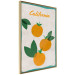 Poster Californian Grove - orange fruits with leaves and text on a light background 131950 additionalThumb 14