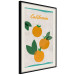 Poster Californian Grove - orange fruits with leaves and text on a light background 131950 additionalThumb 2