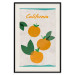 Poster Californian Grove - orange fruits with leaves and text on a light background 131950 additionalThumb 19