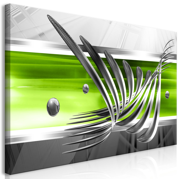 Large canvas print Silver Wings - Green II [Large Format] 132350 additionalImage 2