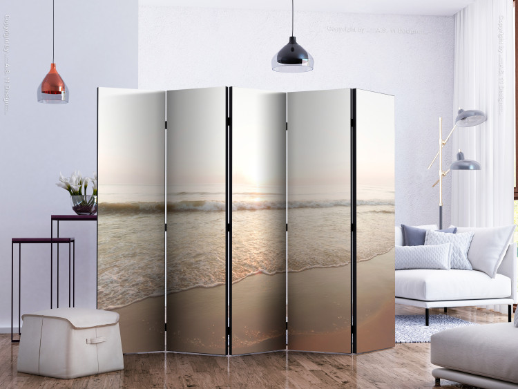 Folding Screen Magnificent Morning II (5-piece) - beach landscape against the backdrop of sea waves 132550 additionalImage 2