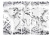Folding Screen World from Newspapers II (5-piece) - abstraction with a world map and writings 132750 additionalThumb 3