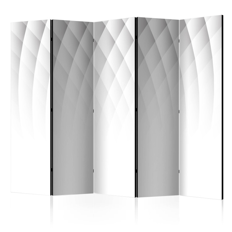 Room Divider Screen Structure of Light II (5-piece) - simple abstraction on a white background 133050