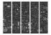 Room Divider Screen Scientific Board II (5-piece) - black and white composition with inscriptions 133350 additionalThumb 3