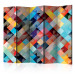 Room Separator Colorful Patchwork II - texture with colorful geometric figures 133650