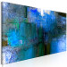 Canvas Print Cool Texture (1-piece) Narrow - abstract blue smudges 134250 additionalThumb 2