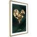 Wall Poster Unique Heart - golden heart composition and writings on a dark background 134450 additionalThumb 7