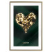 Wall Poster Unique Heart - golden heart composition and writings on a dark background 134450 additionalThumb 16