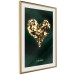 Wall Poster Unique Heart - golden heart composition and writings on a dark background 134450 additionalThumb 3