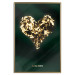 Wall Poster Unique Heart - golden heart composition and writings on a dark background 134450 additionalThumb 21