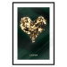 Wall Poster Unique Heart - golden heart composition and writings on a dark background 134450 additionalThumb 15