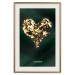 Wall Poster Unique Heart - golden heart composition and writings on a dark background 134450 additionalThumb 20