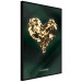 Wall Poster Unique Heart - golden heart composition and writings on a dark background 134450 additionalThumb 13