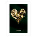 Wall Poster Unique Heart - golden heart composition and writings on a dark background 134450 additionalThumb 19