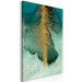 Canvas Art Print Celestial Composition (1-piece) Vertical - abstract leaf and feather 134950 additionalThumb 2