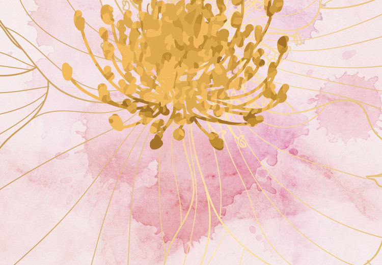 Canvas Print Flowering - Abstraction with flowers on a pink background 135450 additionalImage 4